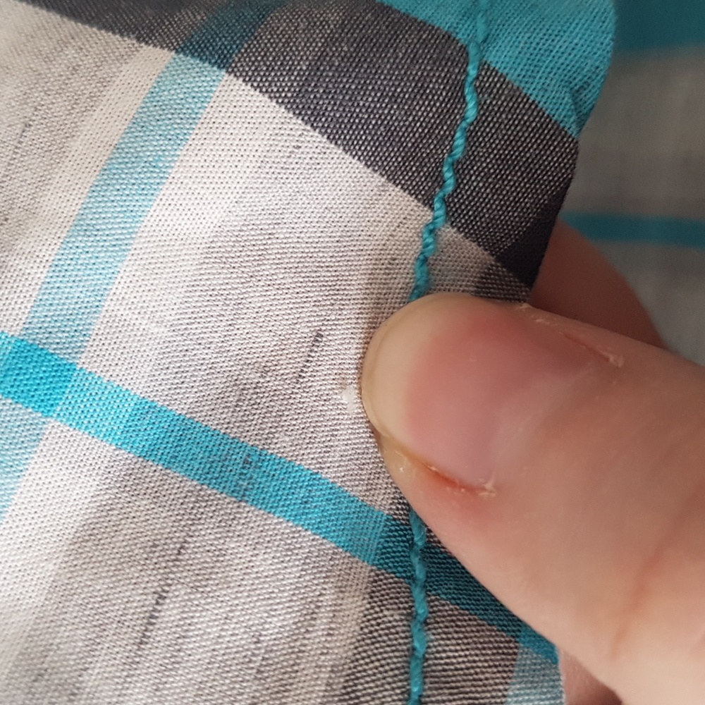 Men's Prana Short Sleeve Blue Plaid Organic Cotton Blend Button Down Size S - Picture 12 of 13